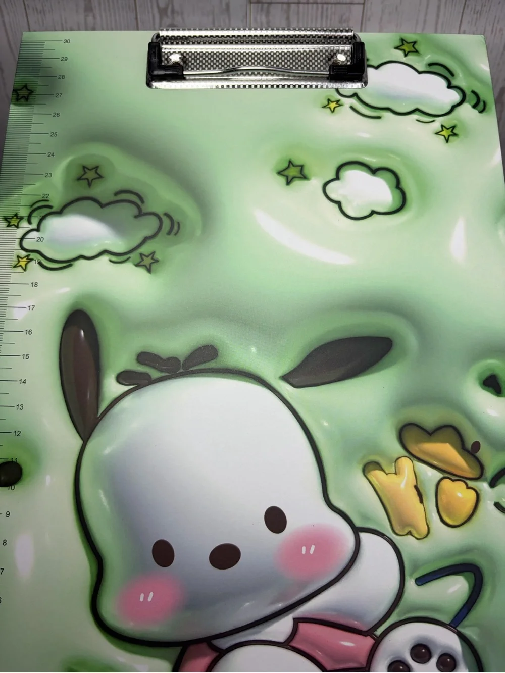 Extra Cute 3D Pochacco Clipboard With Printed Ruler On The Side! BTS TEACHERS